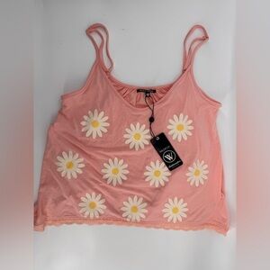 NWT Wildfox Intimates chamomiles pink top